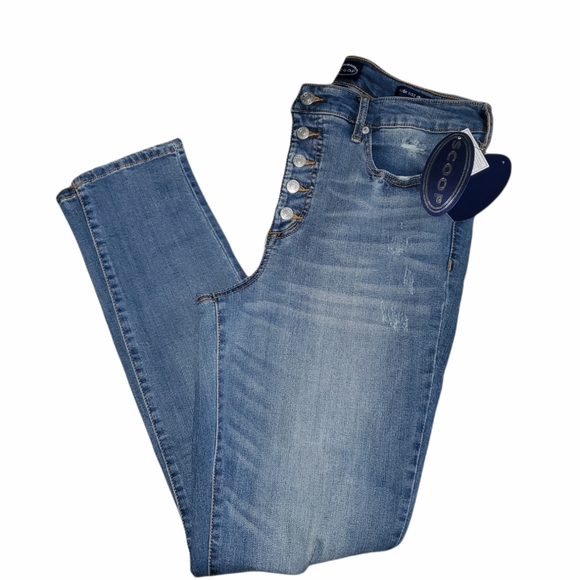 Scoop NWT Women's High Rise Button Fly Skinny Light Wash Jeans 580 - Picture 5 of 8